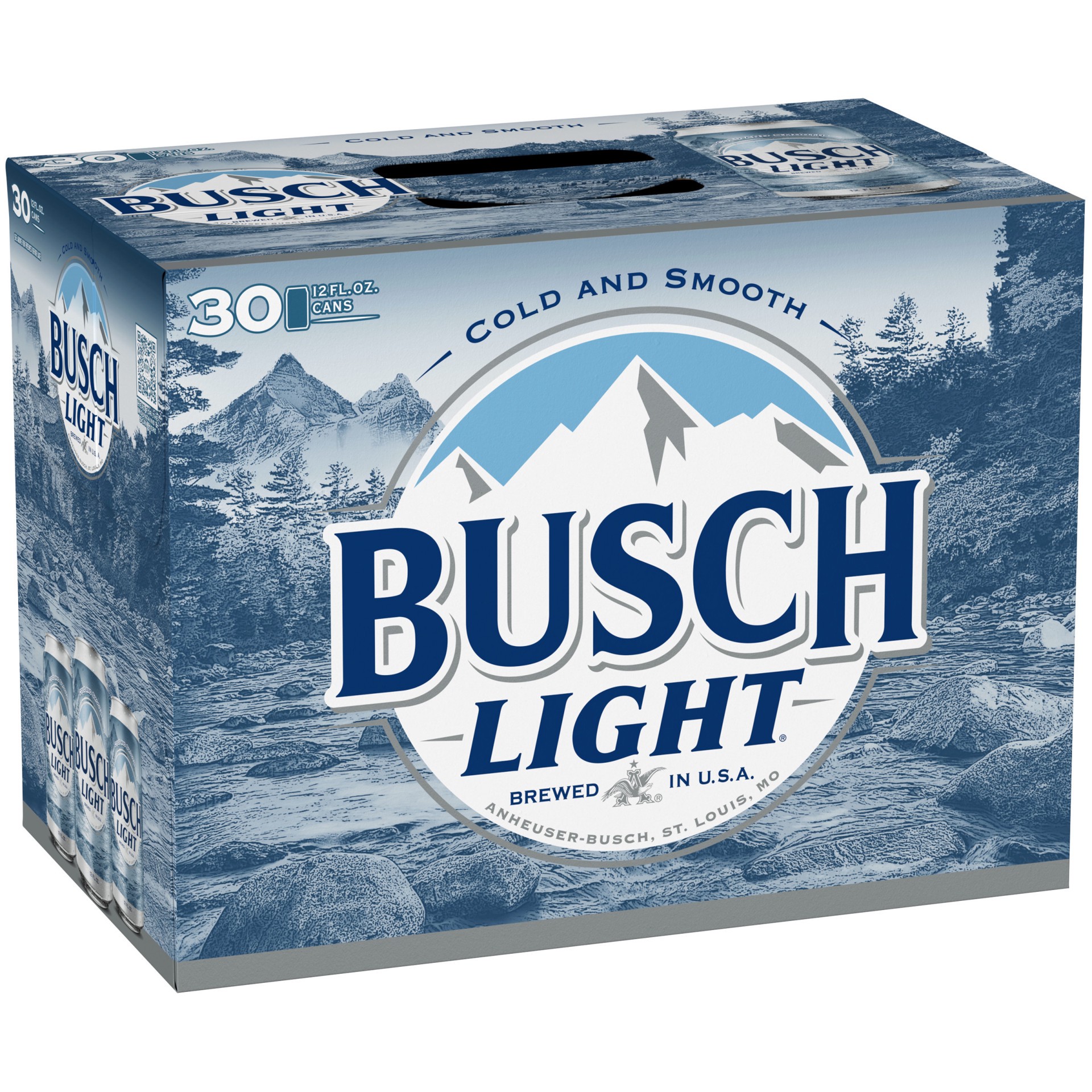 slide 1 of 96, Busch Light American Lager Beer 30 Pack, 12 fl oz Cans, 360 fl. oz