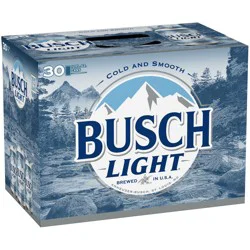 Busch Beer, 30 Pack 12 fl. oz. Cans, 4.1% ABV
