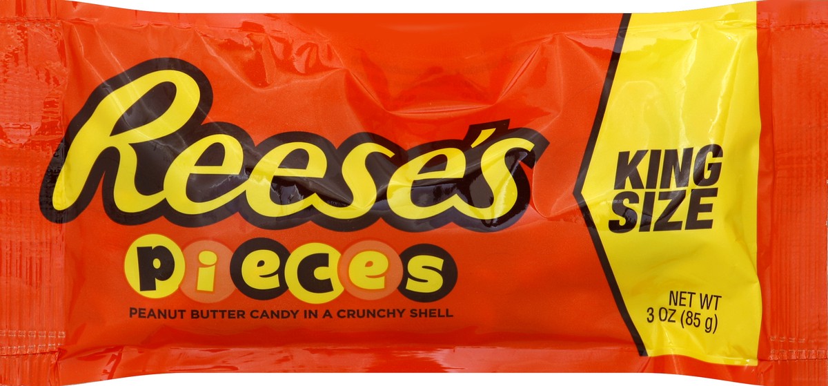 slide 5 of 5, Reese's PIECES Peanut Butter In a Crunchy Shell King Size, Candy Bag, 3 oz, 3 oz bag