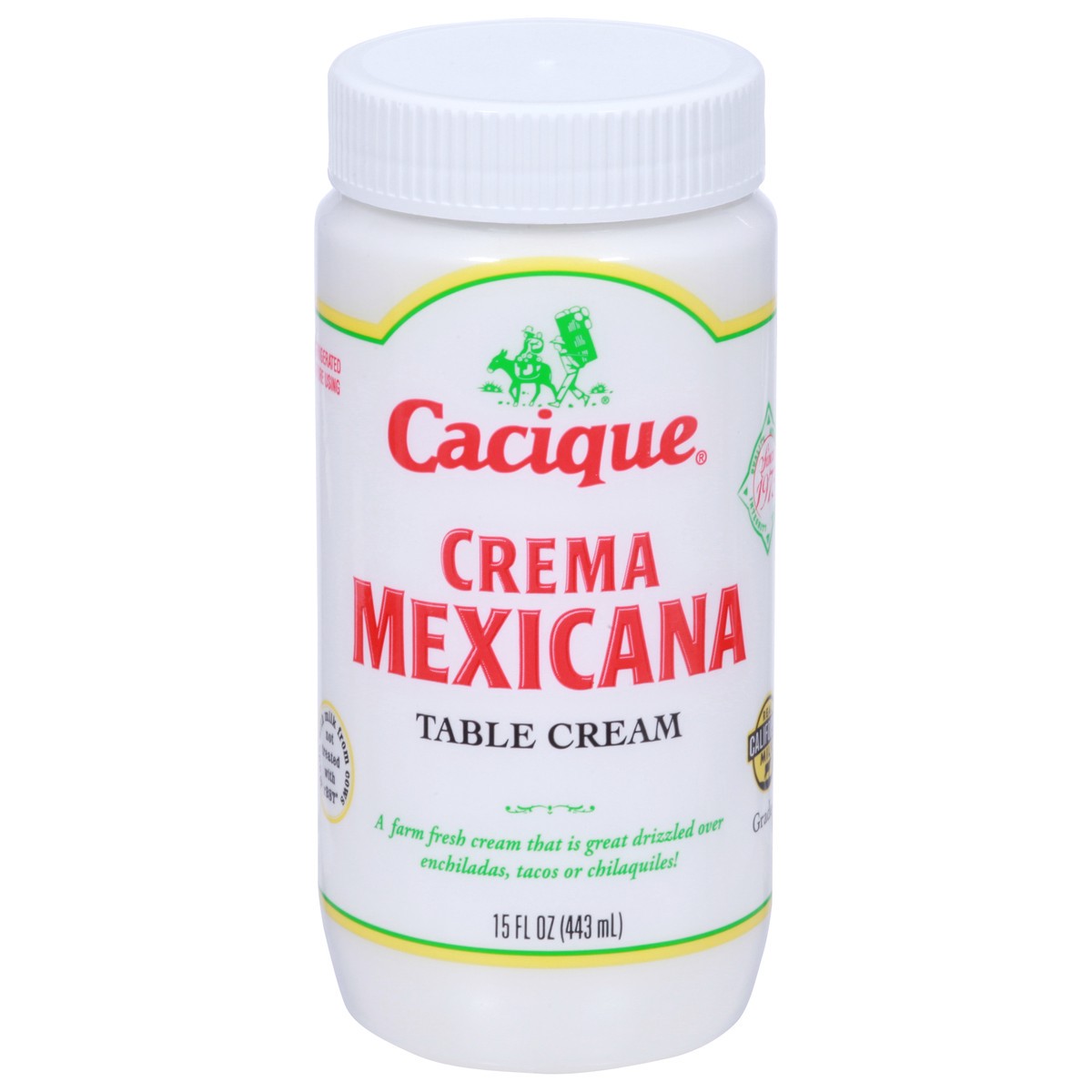 slide 1 of 9, Cacique Crema Mexicana Table Cream 15 fl oz, 15 oz