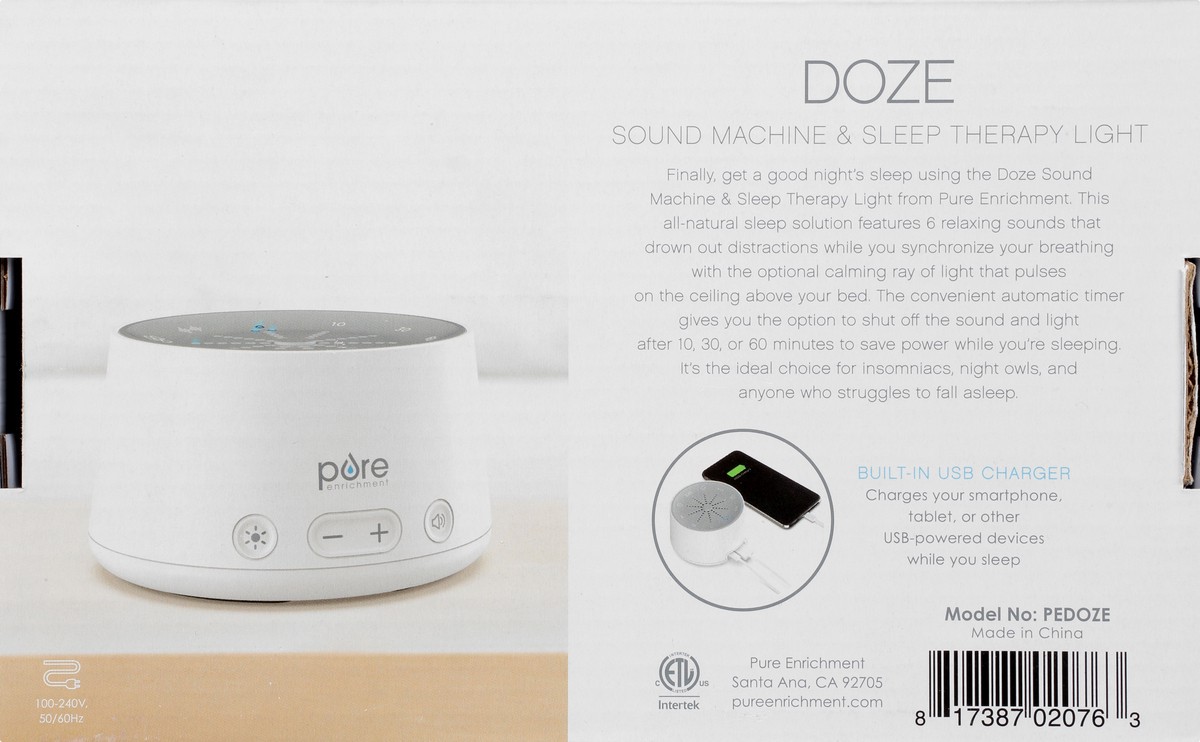 slide 2 of 9, Pure Enrichment Doze Sound Machine & Sleep Therapy Light 1 ea, 1 ct