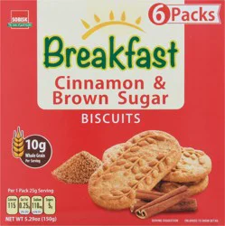 Sobisk Cinnamon & Brown Sugar Breakfast Biscuit 