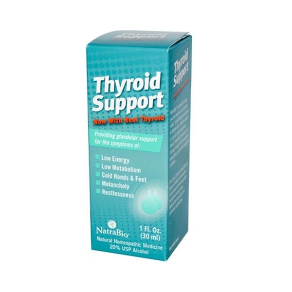 slide 1 of 1, NatraBio Thyroid Support Formula, 1 fl oz