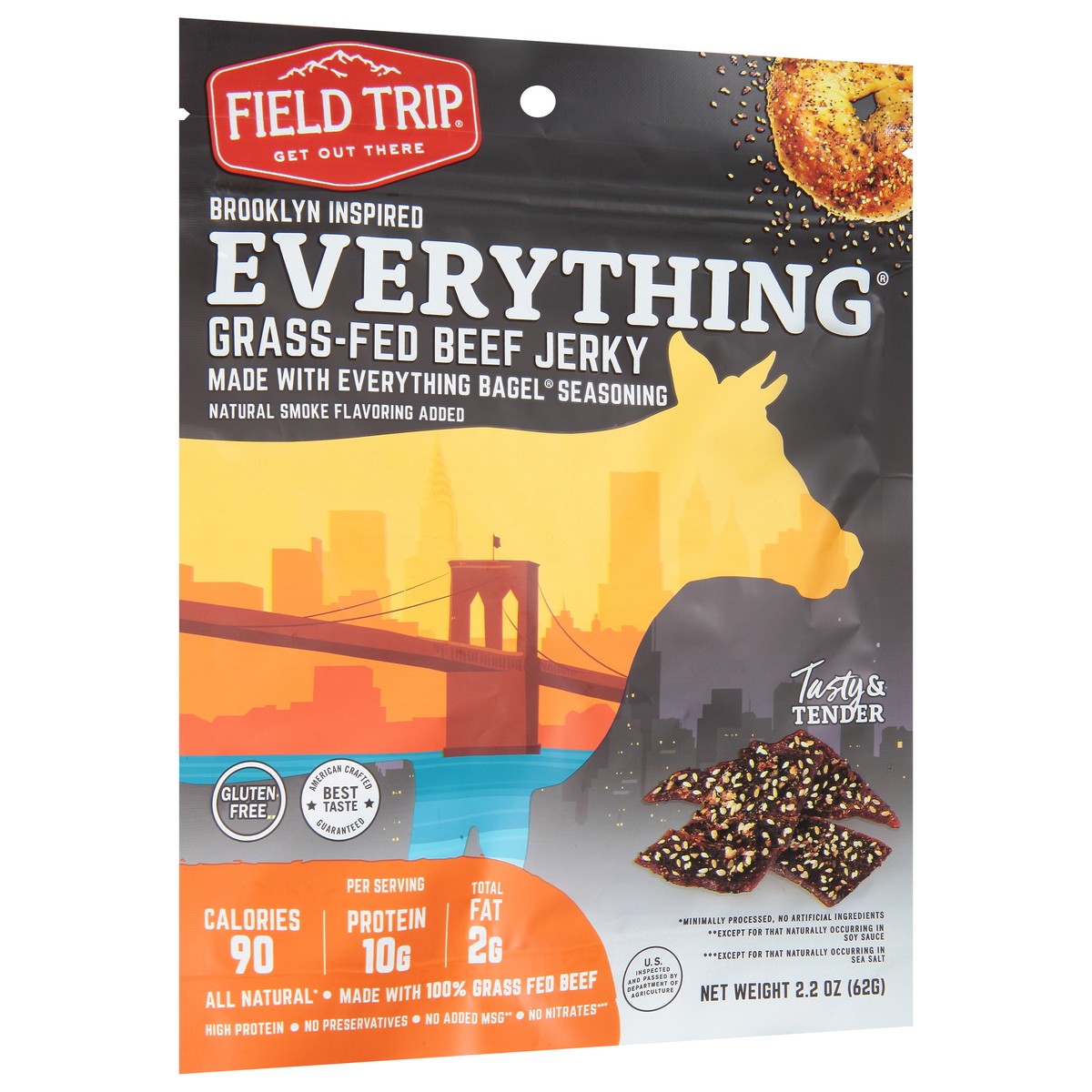 slide 8 of 9, Field Trip Grass-Fed Natural Smoke Flavoring Beef Jerky 2.2 oz, 2.2 oz