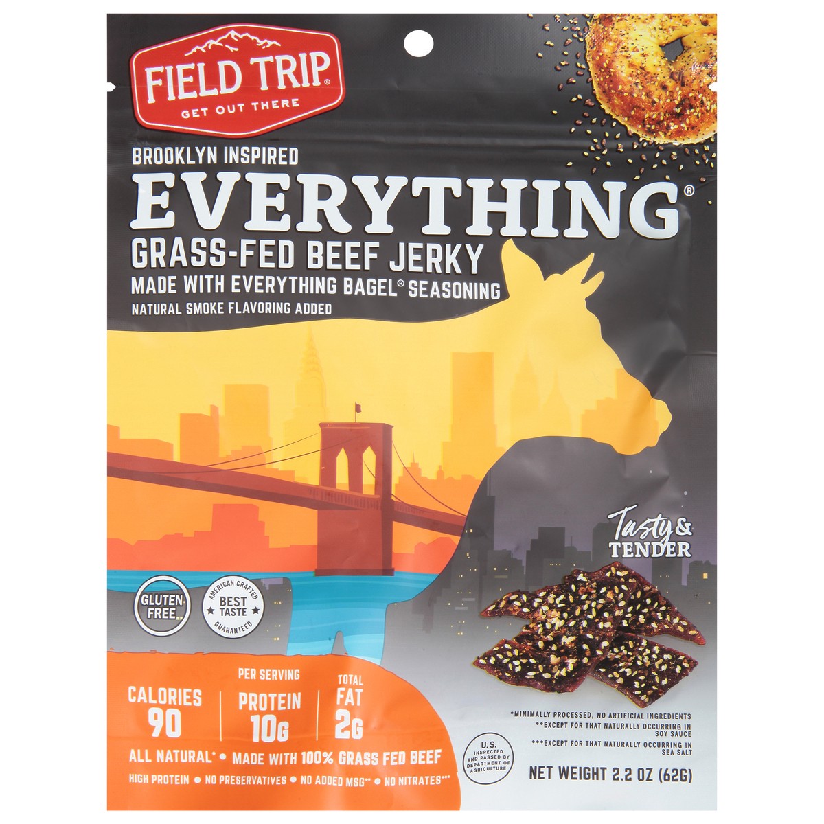 slide 1 of 9, Field Trip Grass-Fed Natural Smoke Flavoring Beef Jerky 2.2 oz, 2.2 oz