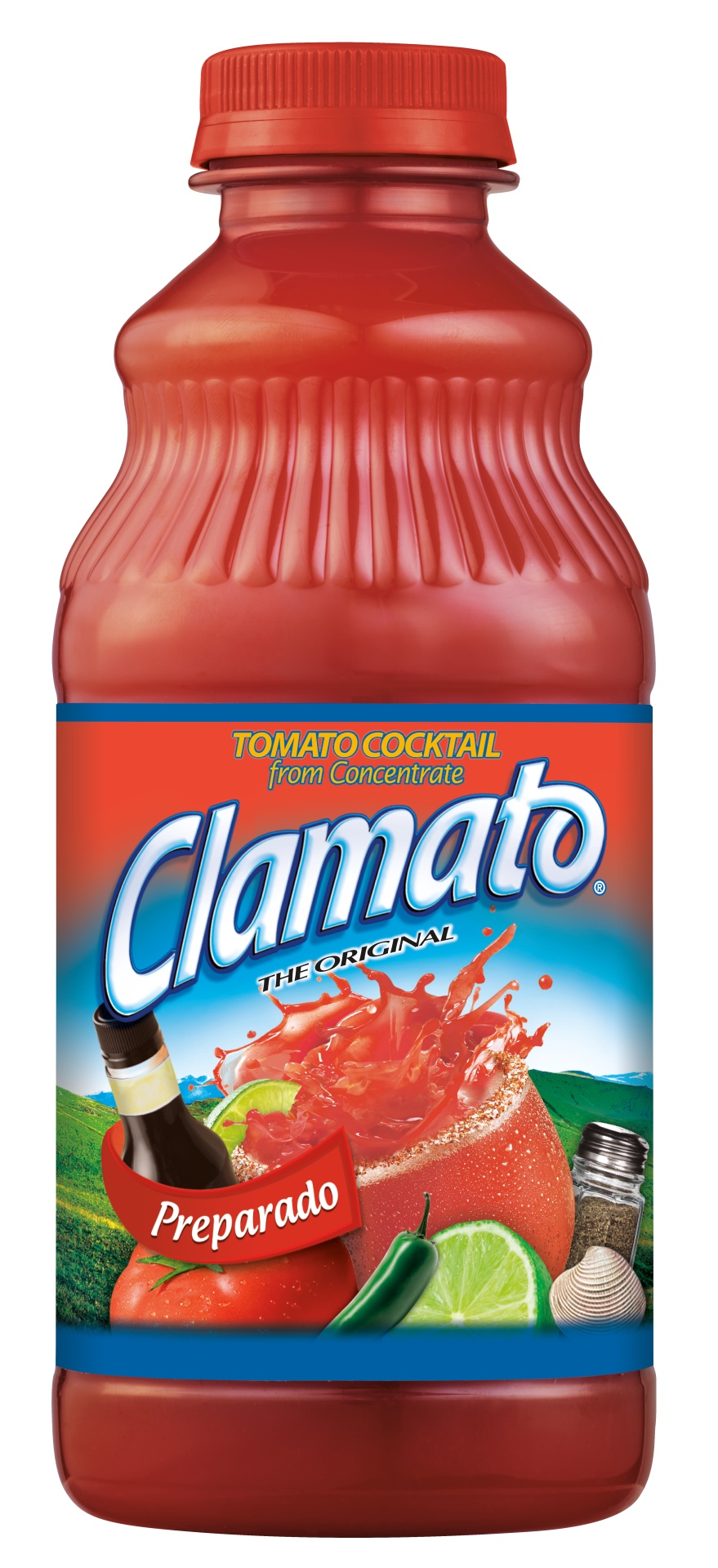 slide 1 of 2, Clamato Preparado Tomato Cocktail  , 32 fl oz