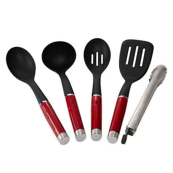 slide 1 of 2, Kitchenaid Kitchen Utensil Set - Passion Red, 5 ct