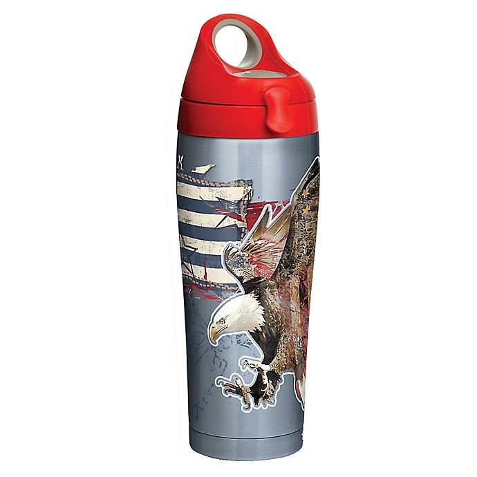 slide 1 of 1, Tervis Distressed American Flag Stainless Steel Water Bottle with Lid, 24 oz