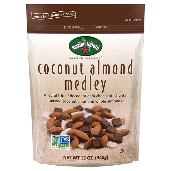 slide 1 of 1, Second Nature Coconut Almond Medley, 12 oz