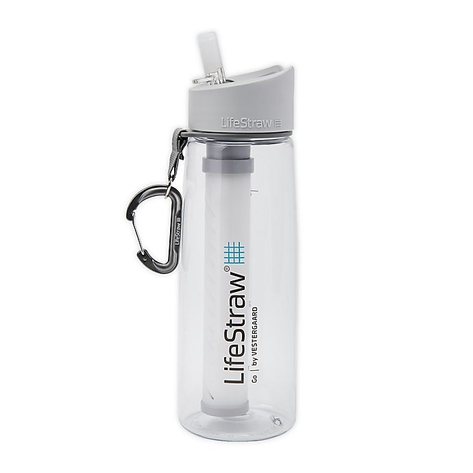 slide 1 of 3, Lifestraw Go Water Bottle with 2-Stage Filtration - Clear, 22 oz