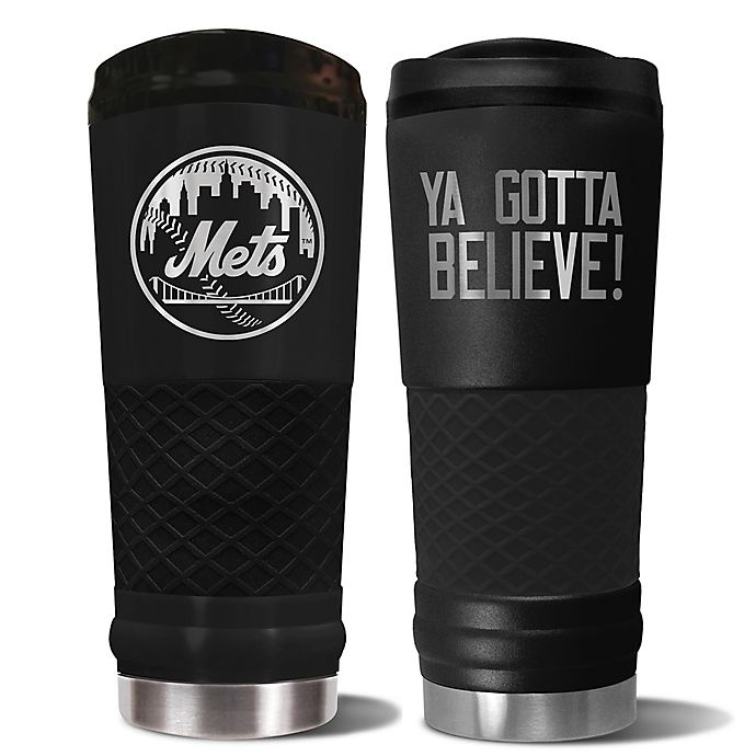 slide 1 of 1, MLB New York Mets Powder Coated Stealth Draft Tumbler, 24 oz