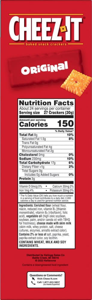 slide 2 of 3, Cheez-It Original Cheese Crackers, 25 oz