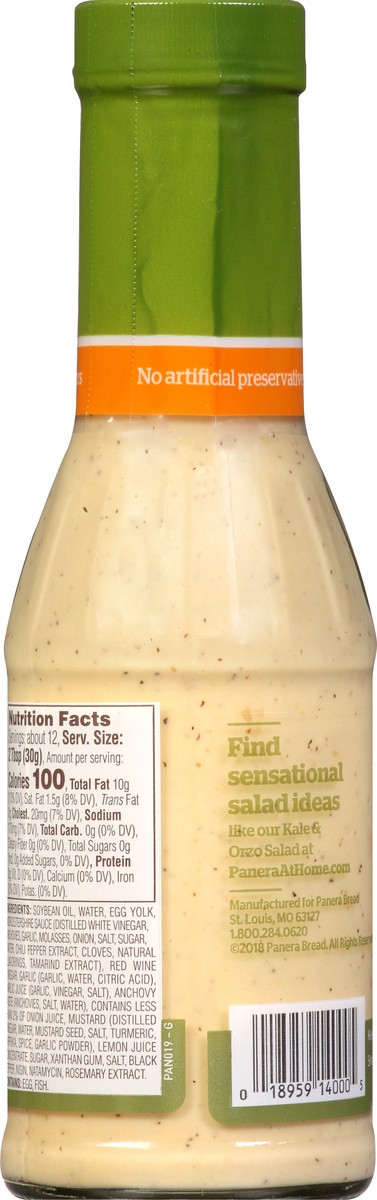 slide 9 of 10, Panera Bread Caesar Salad Dressing, 12 fl oz