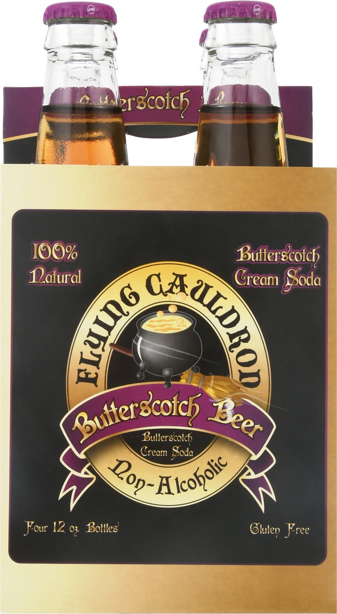 slide 1 of 11, Flying Cauldron Butterscotch Beer Cream Cream Soda 4 Bottles, 4 ct; 12 oz