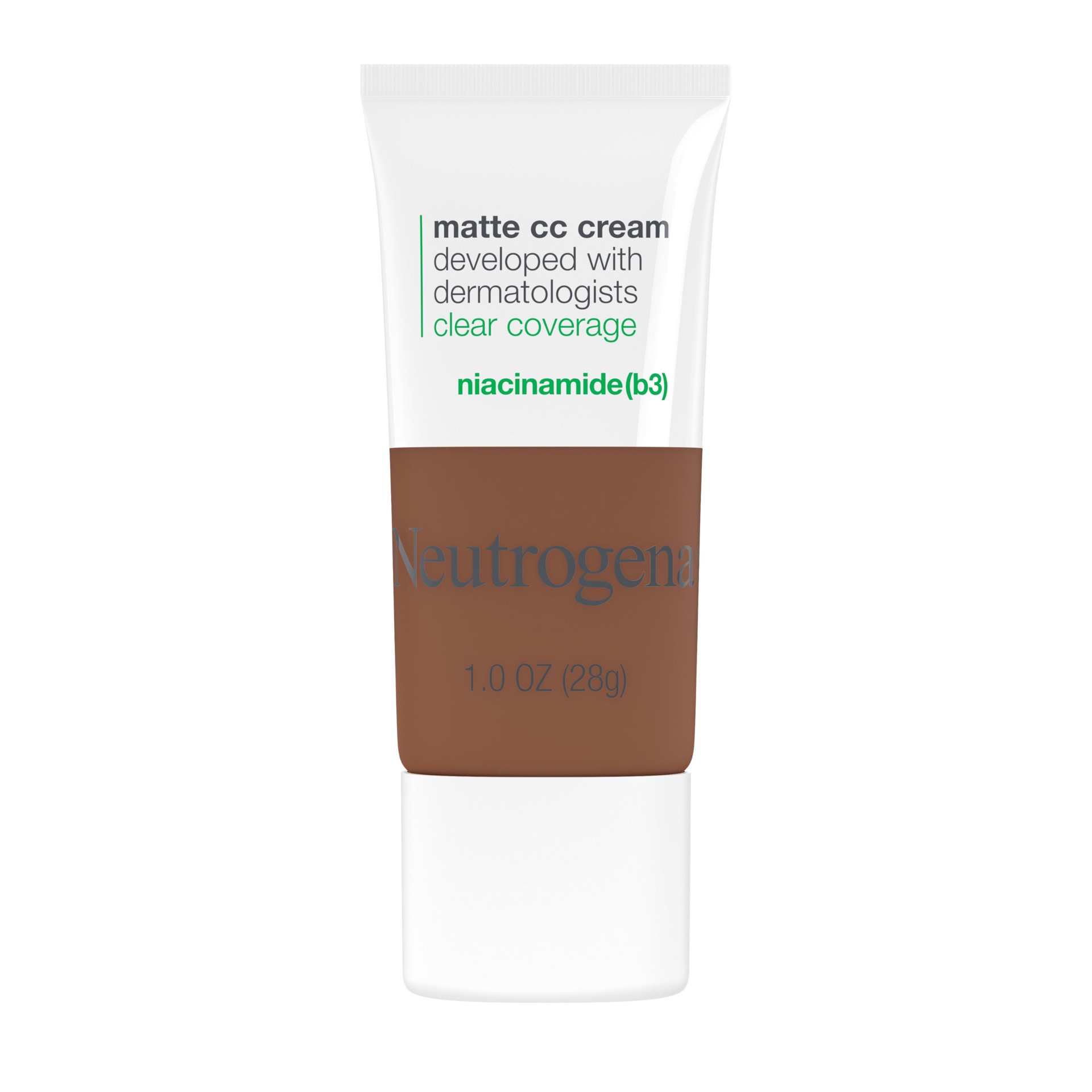 slide 1 of 7, Neutrogena Clear Coverage Flawless Matte Color Correcting Cream, Full-Coverage - 9.0 Cinnamon, 1 oz