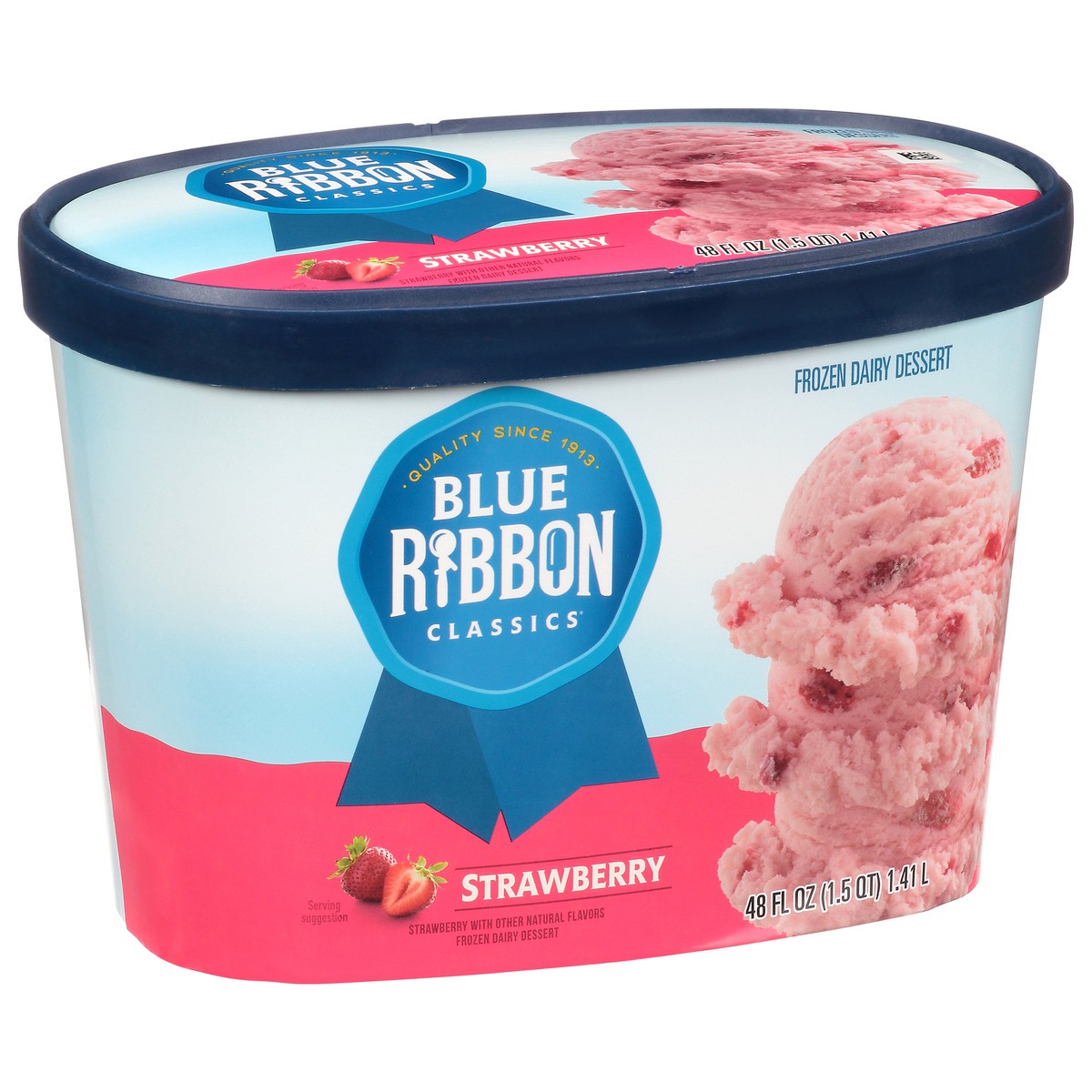 slide 6 of 11, Blue Ribbon Classics Strawberry Frozen Dessert, 48 fl oz, 48 fl oz