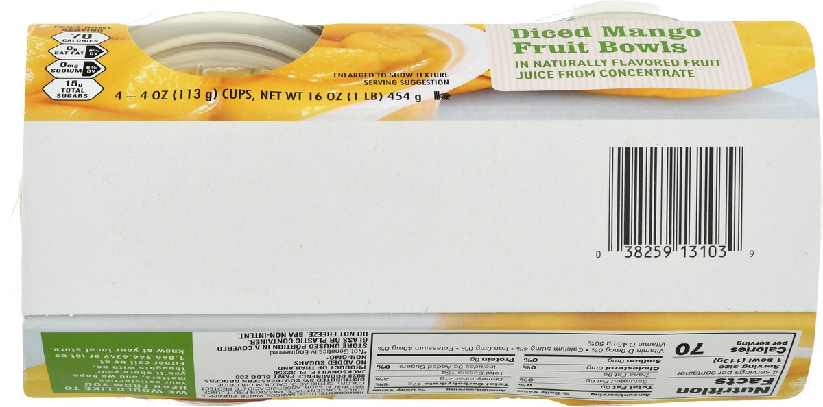 slide 9 of 13, Se Grocers Dcd Mango In Jc Bwl, 4 ct