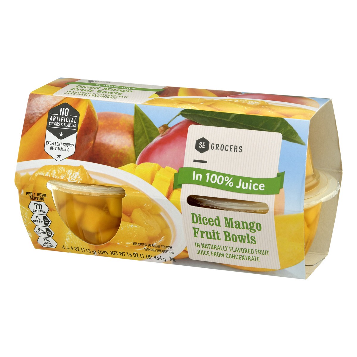 slide 2 of 13, Se Grocers Dcd Mango In Jc Bwl, 4 ct
