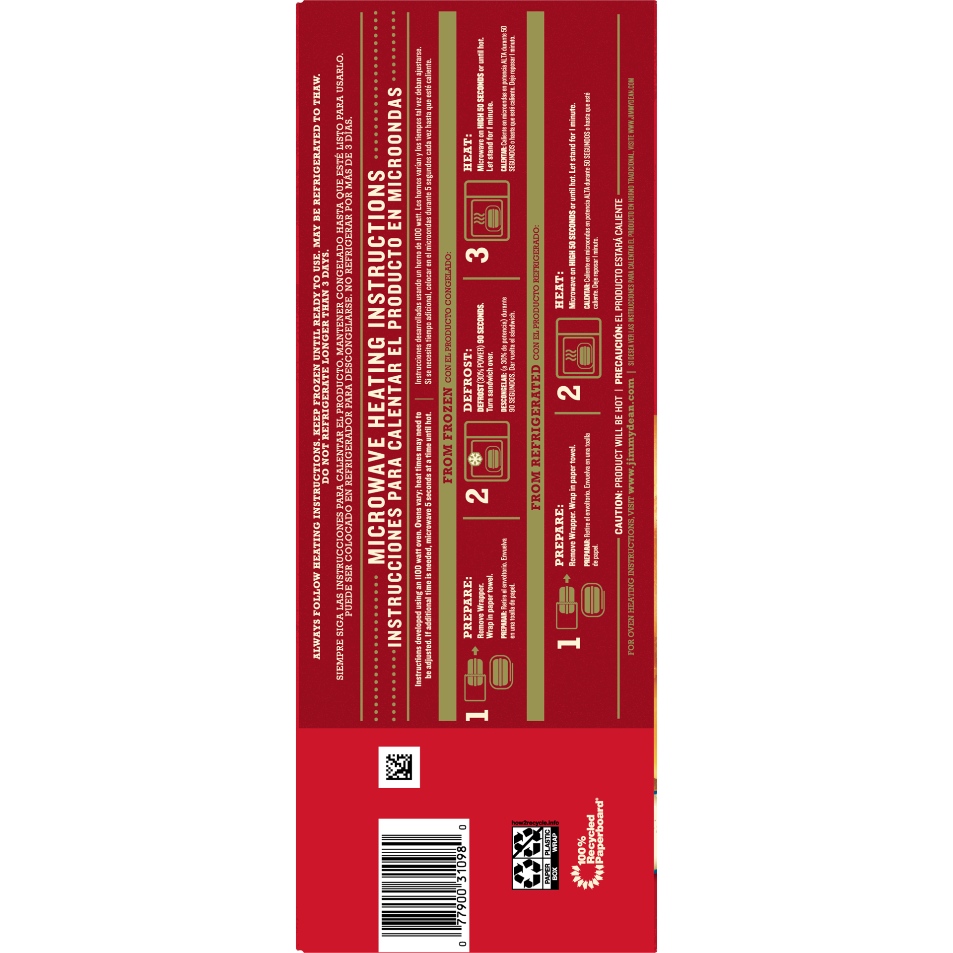 slide 9 of 10, Jimmy Dean Croissant Breakfast Sandwiches with Sausage, Egg, and Cheese, Frozen, 12 Count, 12 ct