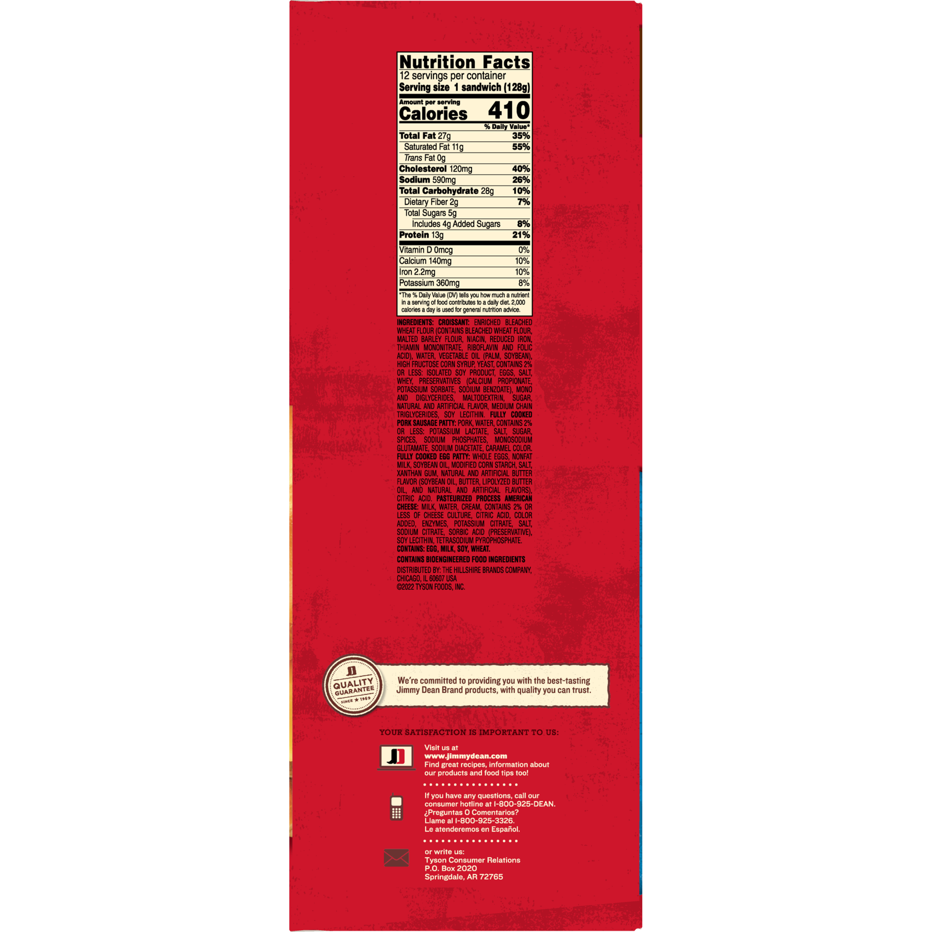 slide 2 of 10, Jimmy Dean Croissant Breakfast Sandwiches with Sausage, Egg, and Cheese, Frozen, 12 Count, 12 ct