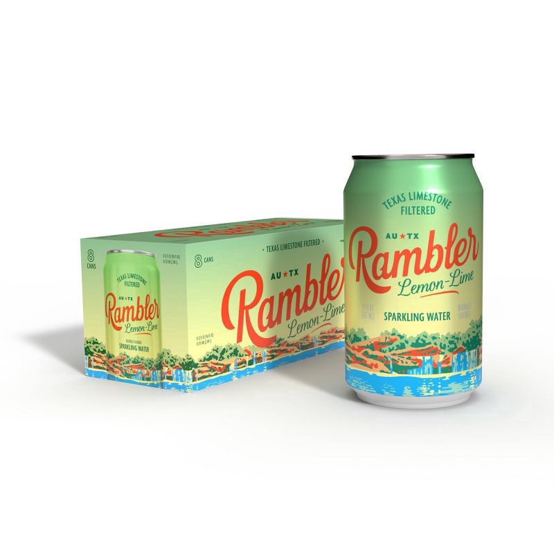 slide 5 of 5, Rambler Lemon-Lime Sparkling Water 8 - 12 fl oz Cans, 8 ct
