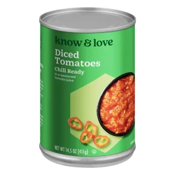 Know & Love Chili Ready Diced Tomatoes 14.5 Ounces
