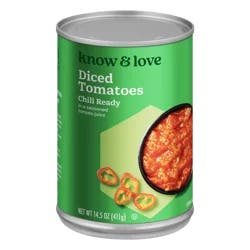 Know & Love Chili Ready Diced Tomatoes 14.5 Ounces