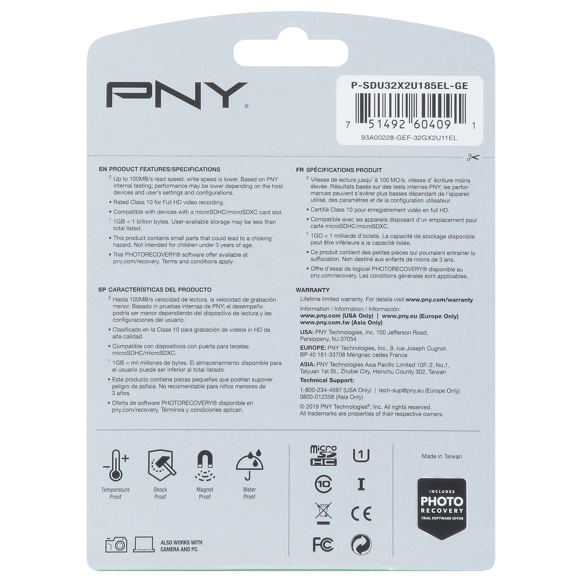 slide 3 of 12, PNY 32 GB microSDHC Flash Card 1 ea, 1 ct