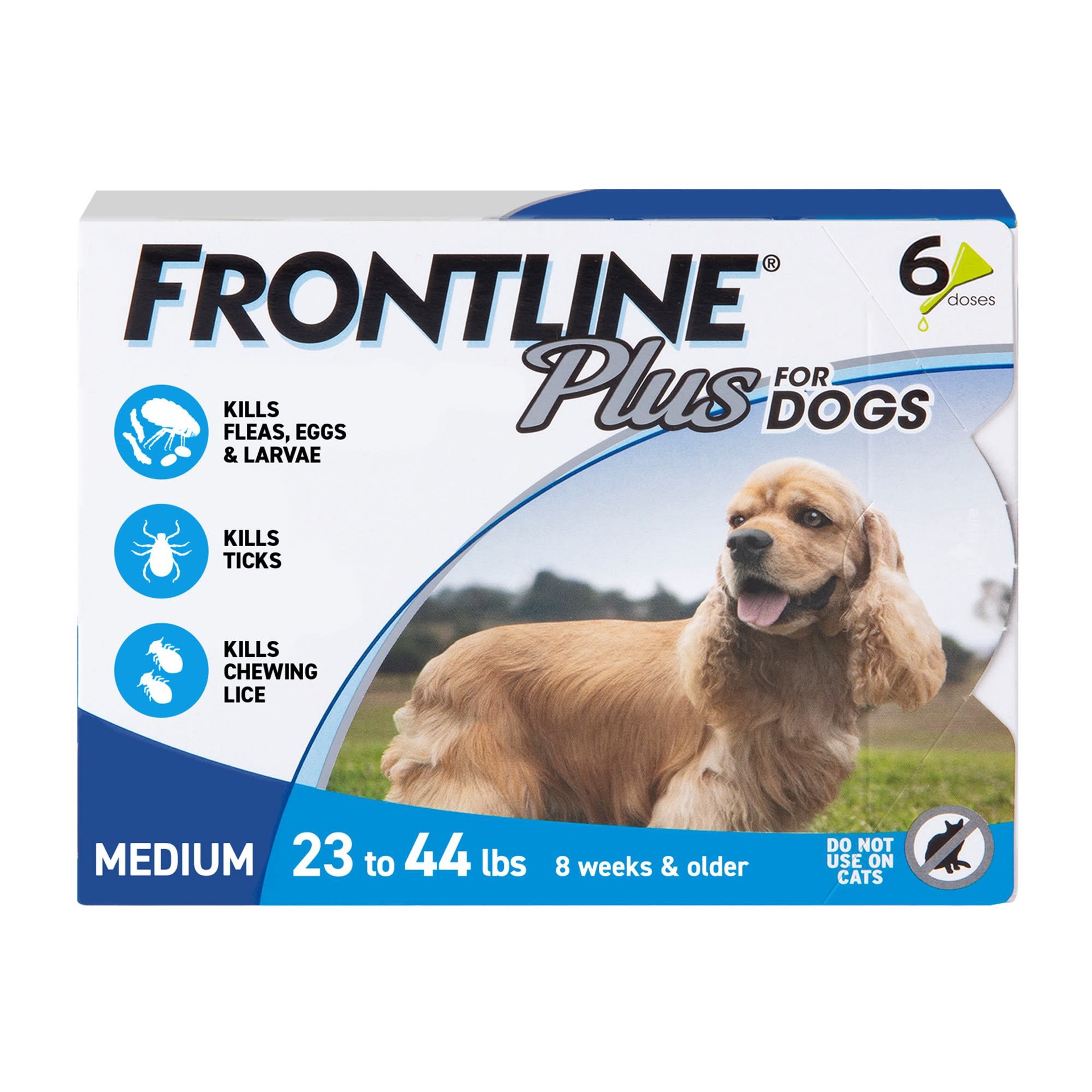 slide 1 of 5, Frontline Plus Flea and Tick Treatment for Medium Dogs, 6 ct