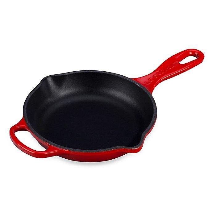 slide 1 of 1, Le Creuset Signature Iron Handle Skillet - Cherry, 6.33 in