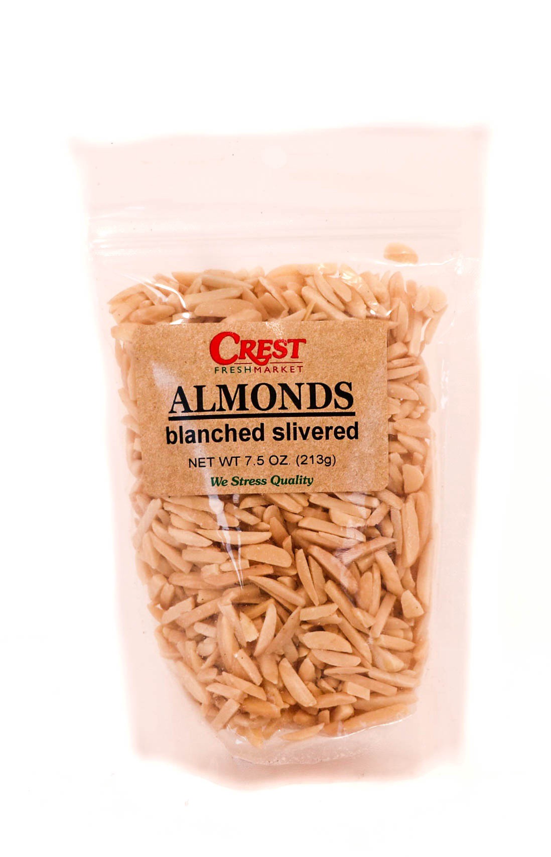 slide 1 of 1, Crest Fresh Market Blanched Slivered Almonds, 7.5 oz