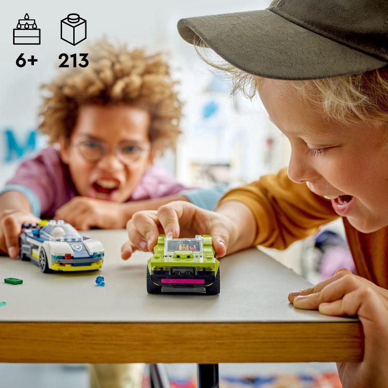 slide 4 of 6, 60415 Lego City Police Car And Muscle Car Chase, 213 ct