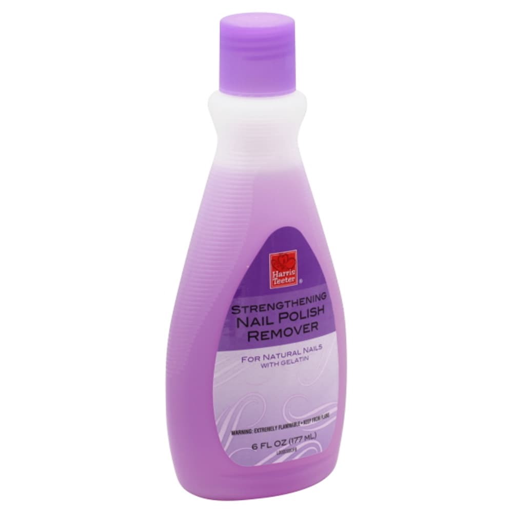 slide 1 of 4, Harris Teeter Nail Polish Remover - Strengthening, 6 oz