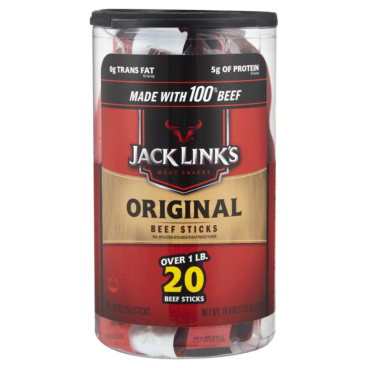 slide 1 of 1, Jack Link's Original Beef Stix - 18.4 oz, 18.4 oz