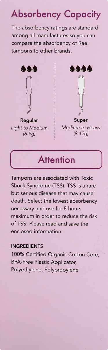 slide 5 of 13, Rael Super Tampons 16 ea, 16 ct