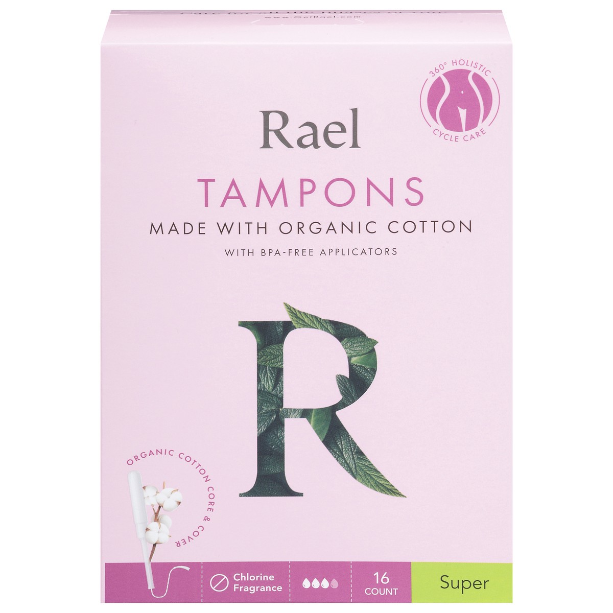 slide 1 of 13, Rael Super Tampons 16 ea, 16 ct