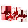 slide 5 of 9, Paper Images Large Rectangle Gift Box, Red and Silver, 1 ct