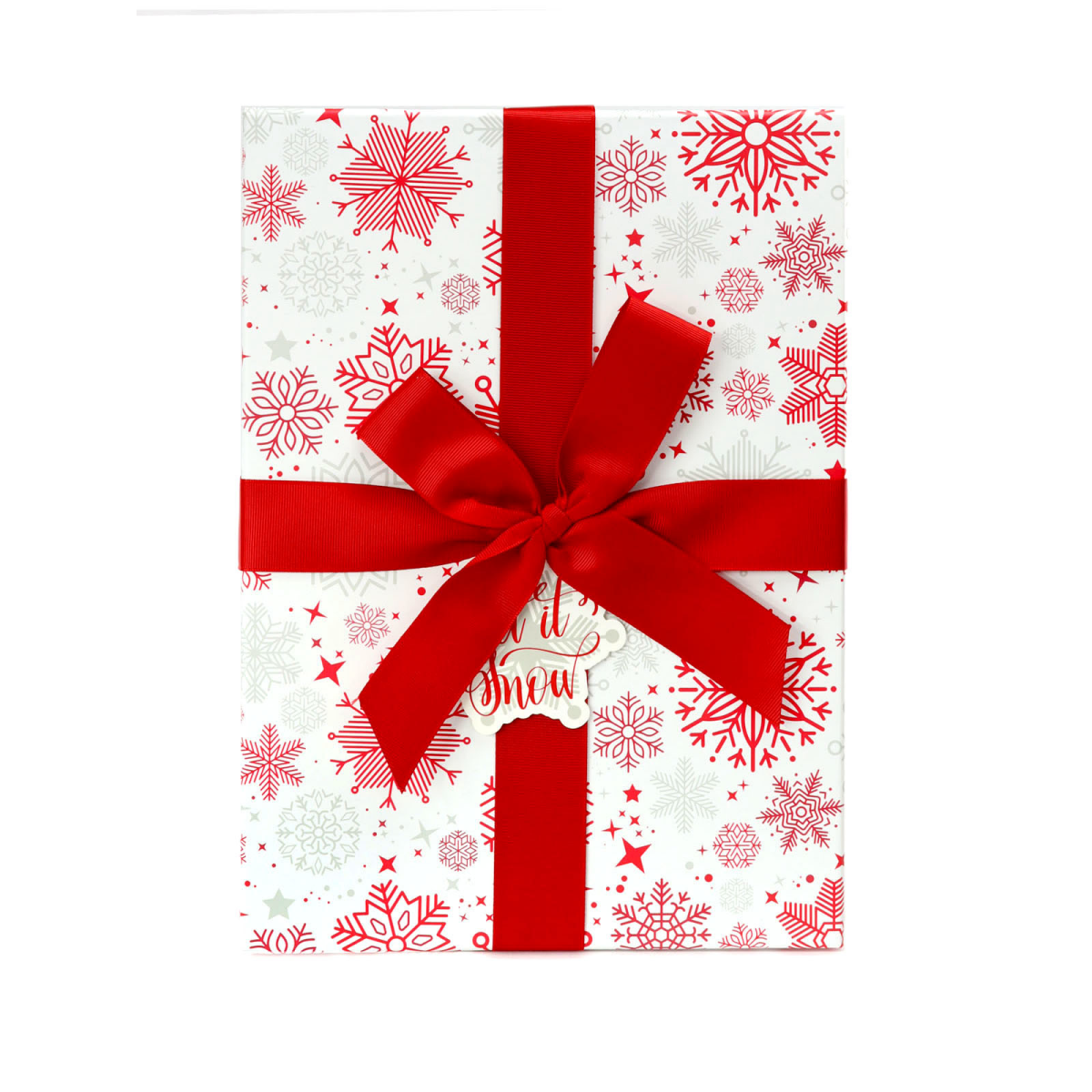 slide 3 of 9, Paper Images Large Rectangle Gift Box, Red and Silver, 1 ct