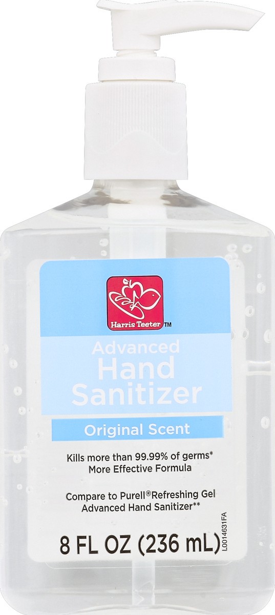 slide 2 of 2, Harris Teeter Original Scent Advanced Hand Sanitizer, 8 oz