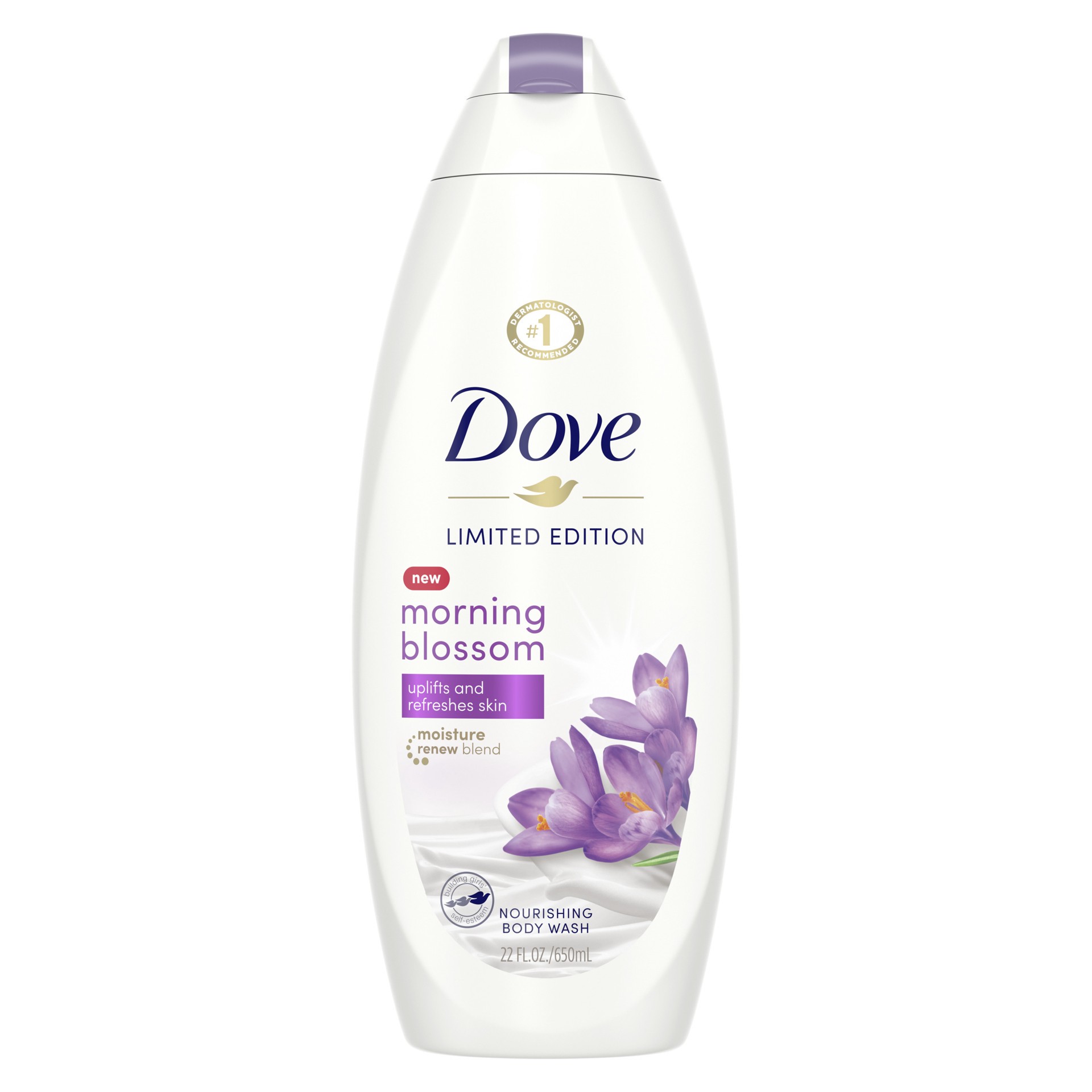 slide 1 of 4, Dove Body Wash Morning Blossom, 22 oz, 22 oz