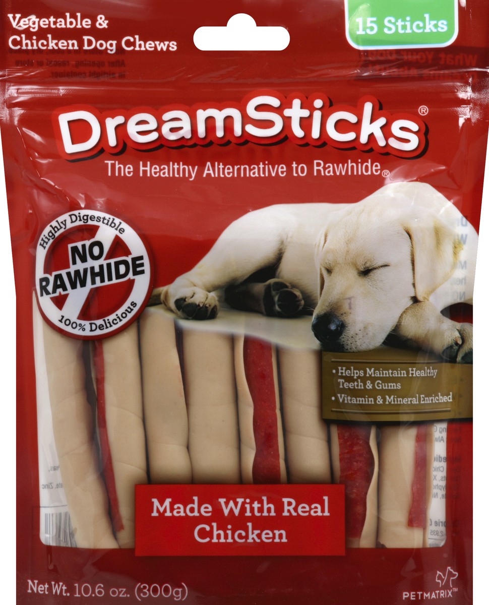 slide 1 of 3, DreamSticks Dog Chews 15 ea, 0.79 lb