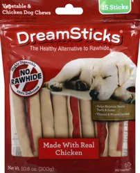 DreamBone DreamSticks With Real Chicken 15 count, Rawhide-Free