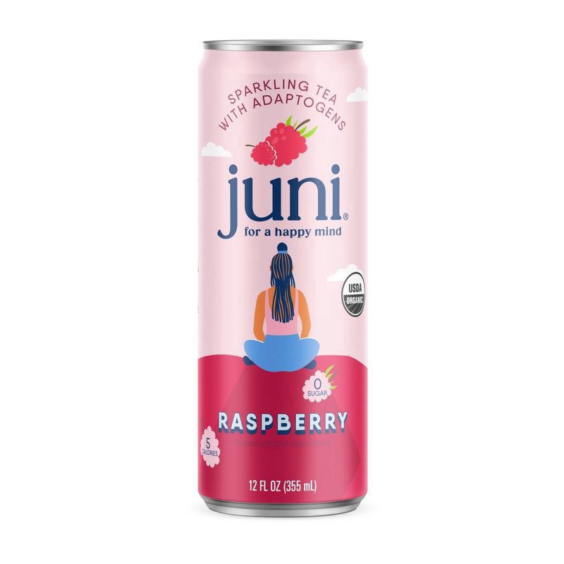 slide 1 of 5, Juni Raspberry Sparkling Tea Beverage- 12 fl oz, 12 fl oz