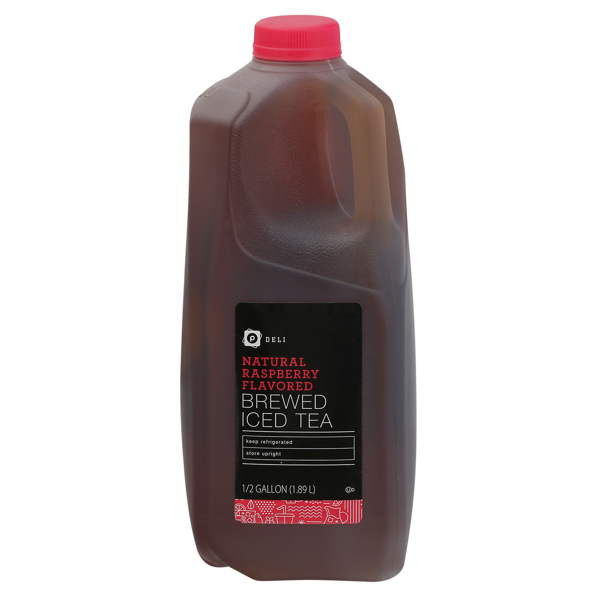 slide 1 of 1, Publix Deli Brewed Natural Raspberry Flavor Iced Tea - 1/2 gal, 1/2 gal