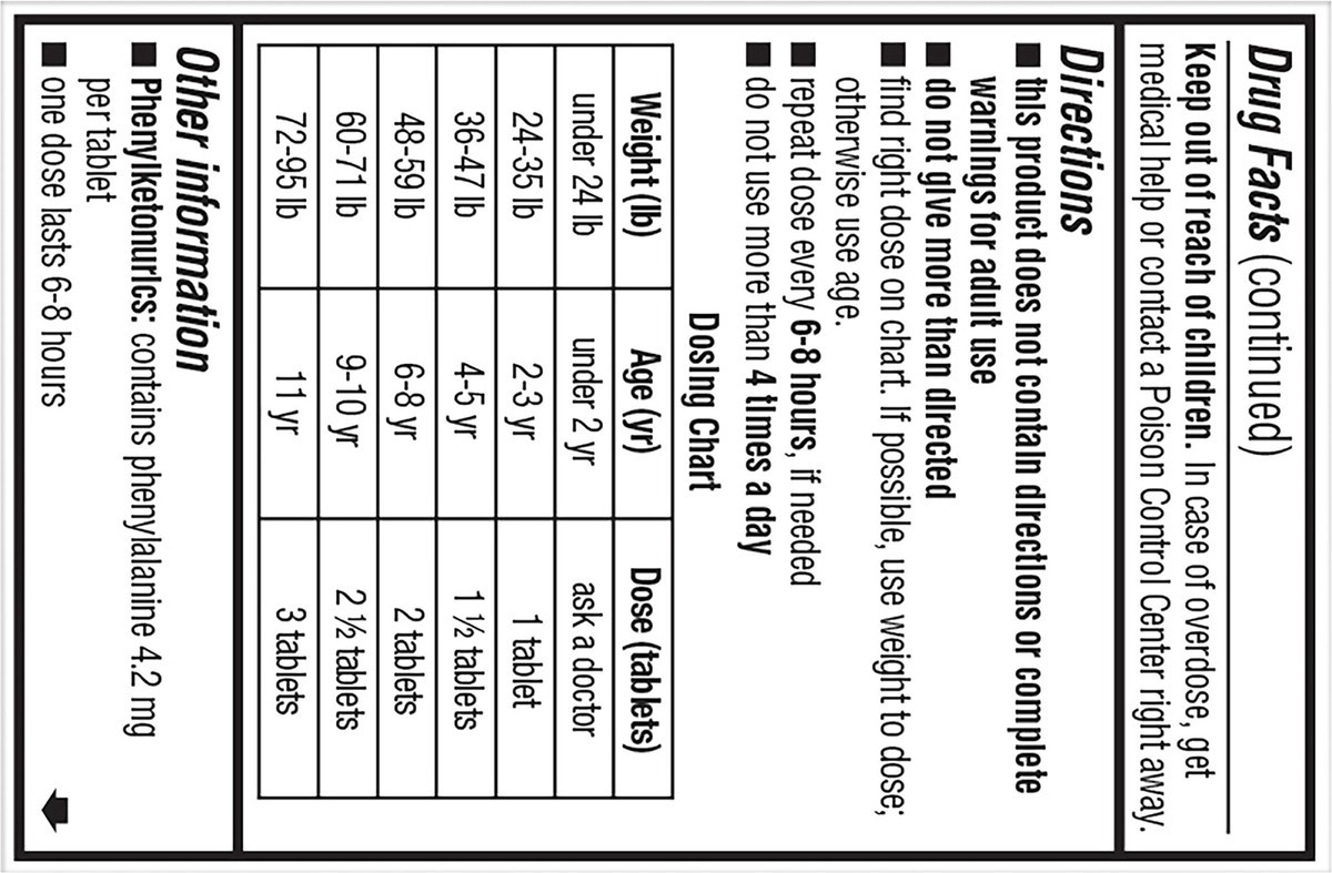 slide 10 of 12, Advil Junior Strength Grape Flavored Chewable Tablets, 24 ct