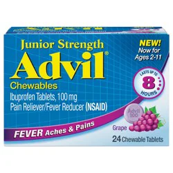 Advil Junior Strength Grape Flavored Chewable Tablets