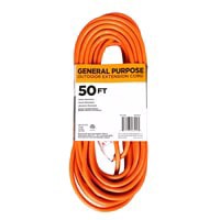 slide 3 of 9, General Purpose Outdoor 16/3 SJTW Extension Cord Orange EC501630, 50', 1 ct