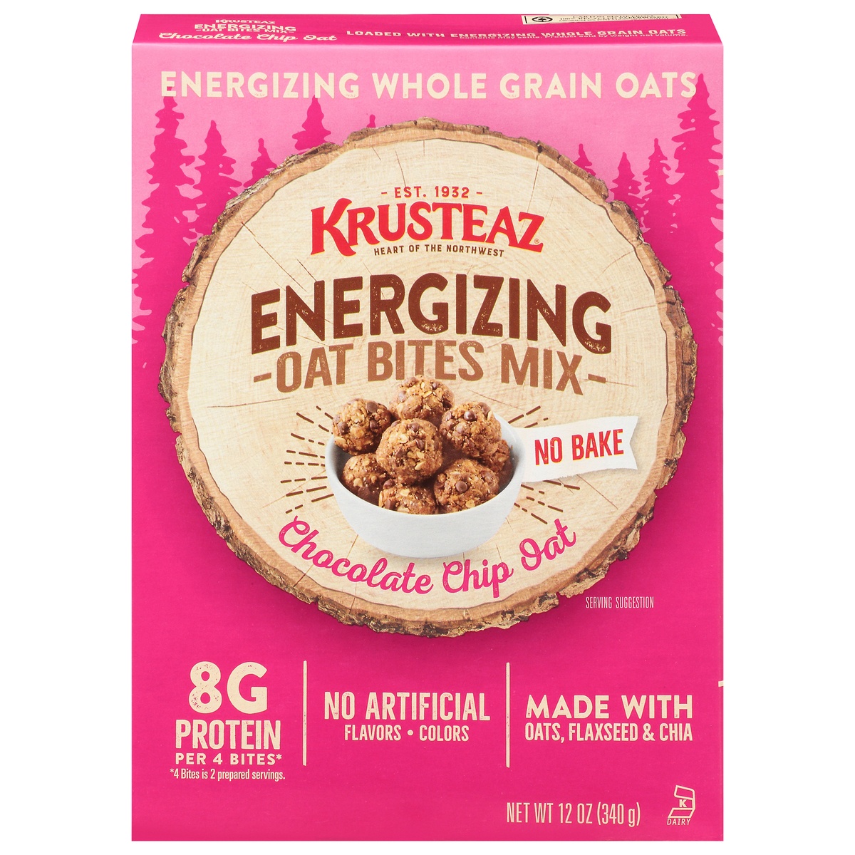 slide 1 of 11, Krusteaz Chocolate Chip Oat Energizing Oat Bites Mix, 12 oz