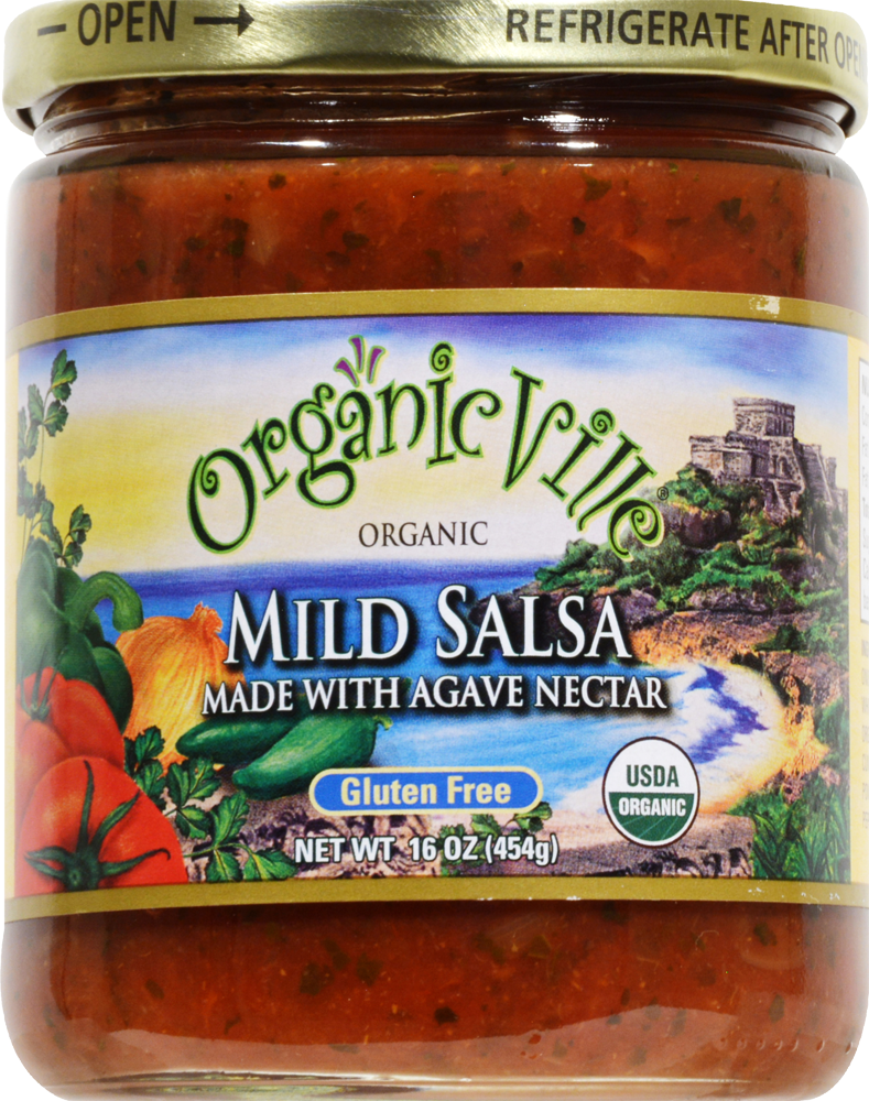 slide 1 of 1, Organicville Mild Organic Salsa, 16 oz