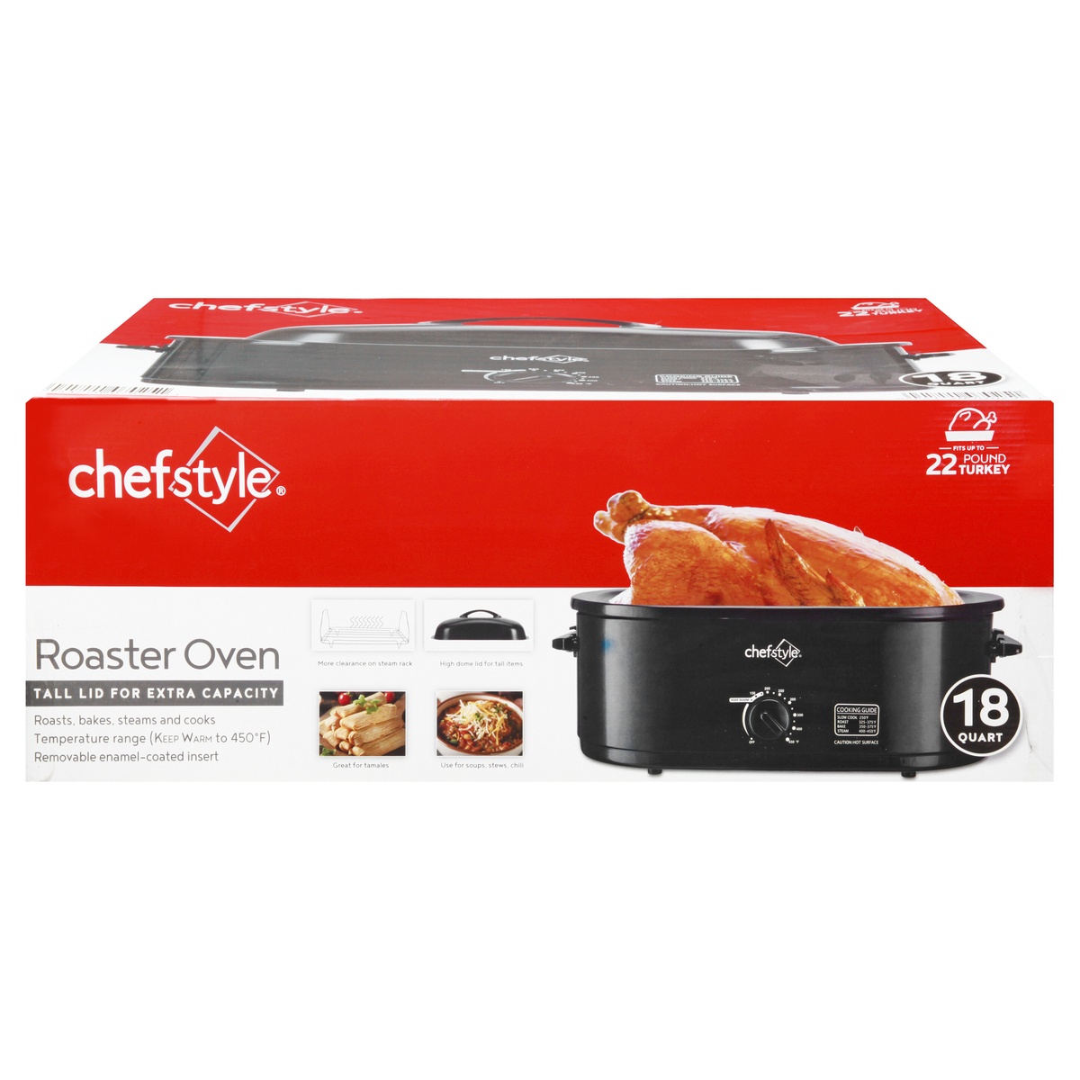 slide 1 of 1, chefstyle 18 Quart Roaster Oven, 1 ct